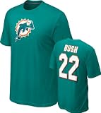 Reggie Bush #22 Aqua Nike Miami Dolphins Name & Number T-Shirt