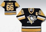 PITTSBURGH PENGUINS MARIO LEMIEUX VINTAGE THROWBACK JERSEY (STITCHED LOGO,NUMBERS & NAME - FIGHT STRAP) SIZE 50, 52 OR 54 - NEW