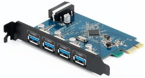 XYuan ORICO PVU3-4P USB3.0 PCI-Express Card/Host Controller Card/PCI-Express 3.0 Adapter to USB 3.0 HUB VLI800 Chipset with 4 Ports Support Hot Swap,Plug and Play(Black)