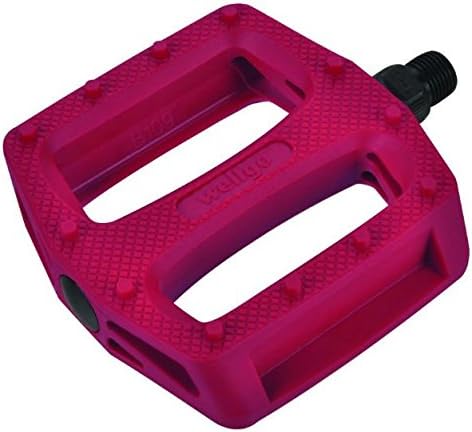 BMX PETALS CURB DOG WELGO COMPOSITE DELUXE BMX PETAL 9/16" (RED, 9/16)