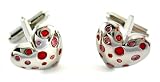 Geoffrey Beene Red & Pink Hearts Love Cufflinks