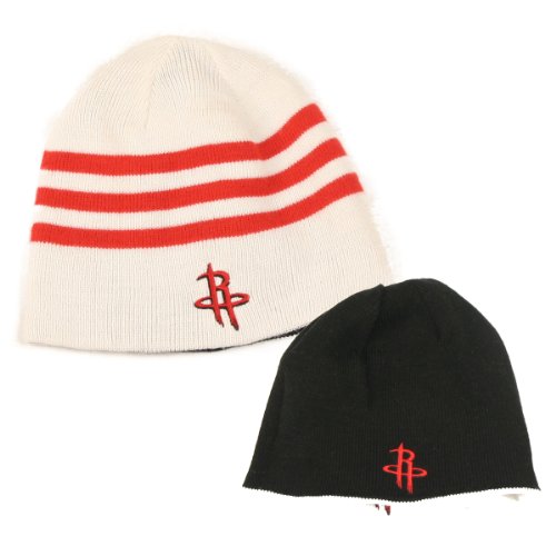 Houston Rockets White / Black Reversible Knit Beanie (Uncuffed)