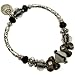 Acosta - Black & White Glass and Crystal Bead title=