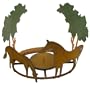 Metal Horse Scene Pillar Candle Holder