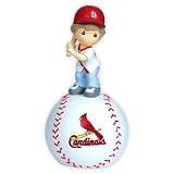114121 - MLB St Louis Cardinals Girl On Baseball Musical - Precious Moments