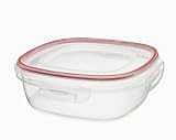 Rubbermaid 7K9500CIRED Lock-its 9-Cup Square Food-Storage Container with Lid