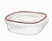 Rubbermaid Lock-Its Square Food Storage Container with Easy Find Lid, 9 Cup, Racer Red