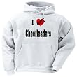 I Love/Heart Cheerleaders Adult Hooded Sweatshirt (Hoodie / Hoody) Various Colors