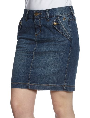 TOM TAILOR Damen Rock (mini), 55117330070/sporty denim skirt, Gr. 44, Blau (1095) Preisvergleich