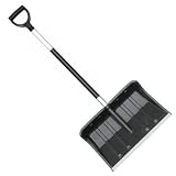 Lightweight and heavy duty snow shovel | Aluminium shaft with rubber isolation | 55 x 35 cm scoop