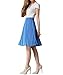 Women's Skirt Knee Length Chiffon Pleated A-line Midi Skirts