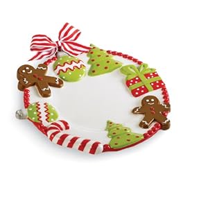 mud pie candy cane dessert plate8 inch diameter
