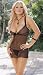  : 1st Fantasies Black Sheer Babydoll with Enhancing Fabric Twist Neckline Detail!
