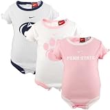 Nike Penn State Nittany Lions Infant Pink-White 3-Pack Creeper Set