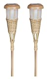 Malibu LZ604R2SM Resin Solar Island Torch with Flickering Amber LEDs, 2-Pack