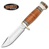 Marbles Stacked Leather Ideal Hunting Knife with Stag Pommel