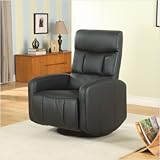 IMAGE OF Alcander Top Grain Leather Recliner in Black