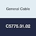 General Cable C5775.31.02 Coaxial Cable, RG 6/U Type, 1C/18 RG6/U Fl+60 PCT AL CL2/Cm, 1000