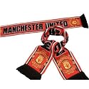 OFFICIAL MANCHESTER UNITED FC LARGE CRESTED JACQUARD SCARF