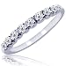 Pave Diamond Wedding Band Ring 10K White Gold 7 (1/5cttw, H Color)
