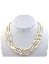 Easigo Jewelry Freshwater Pearl Necklace pln102 6mm 15" long