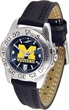 Michigan Wolverines Suntime Sport Leather Anochrome Ladies NCAA Watch