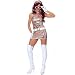 ALL NEW Young Women/Women Mod Metallic 60s Swinger Costume Dress & Headwrap (Sunglass...