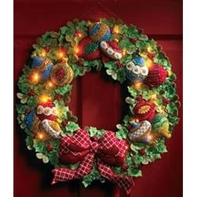 Bucilla Ornament Wreath Wall Hanging Kit [Warning: Choking hazard small parts]