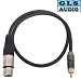 6 2ft XLR-F RCA-M Patch Snake Cable 2' Black GLS Audio