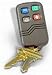 ADEMCO 5804E WIRELESS 4-BUTTON ENCRYPTED KEYCHAIN REMOTE