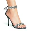 4.5 Inch Womens Sexy High Heel Shoes Evening Shoes Sandal Shoes With Ankle Wrap And Rhinestones