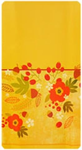 Autumn Blossom Decorative Paper Plates, Napkin And Table Cover Set (18 - 9 Inch Dinner Plates and 18 - 13 Inch Square Napkins And 1 - 54 X 108 Inch Table Cover)