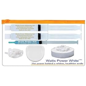 New Watts Power Sensitive 22% Dental Pro Formula Teeth Whitening Shield System -2 Huge 10ml Gels - Same Results as 35%