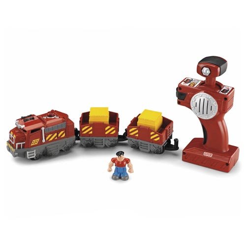 Fisher-Price GeoTrax Rail and Road System RC Set with Figure Assortment