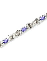 14kt Yellow Gold Oval Tanzanite and Diamond Bracelet