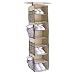 8-Shelf Shoe Bag with Side Pockets - Wheat