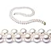 AugustinaJewelry AAA Quality 17-18 Inch AugustinaJewelry Double Strand Round 7-7.5mm White Akoya SaltWater Cultured Pearl Necklace