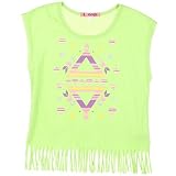 Energie 7-16 Lime Green Fringe Tribal Print Top