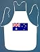Australia Australian Flag Kitchen BBQ Barbeque Bib Apron with 2 Pockets White