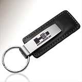Hummer H3 Black Leather Key Chain