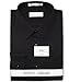 Biagio Men's 100% Cotton Solid Black Color Dress Shirt w/Convertible Cuffs