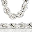36 inch 25mm SILVER STYLE THICK ROPE RUN DMC HIP HOP DOOKIE CHAIN NECKLACE