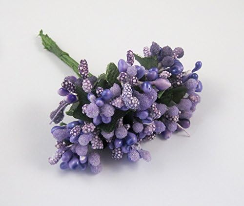 2*24pcs Artificial Flower Glasses with Beads Flowers /Wedding /Decorative Flower (Purple)