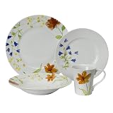 222 Fifth Celeste Dinnerware Set, Service for 4 by 222 Fifth