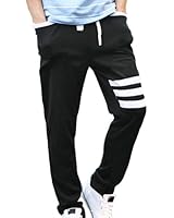 Magiftbox Men's Slim Fit Harem Jogging Sports Stripe Pants