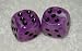 Rare Vintage Light Purple French Bakelite Marbled Dice Pair
