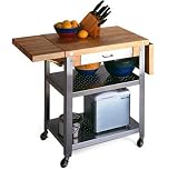 John Boos & Co. Cucina Americana Cucina Elegante Chef's Cart with 2 Drop Leaves 30x20x35