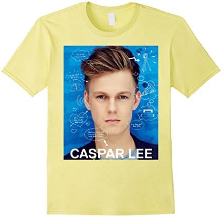Men's Caspar Lee Book Cover Tee XL Lemon