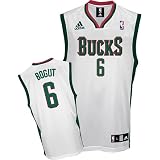 Andrew Bogut Jersey: adidas White Replica #6 Milwaukee Bucks Jersey