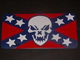 Confederate Skull Flag License Vanity Plate